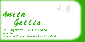 anita gellis business card
